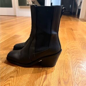 Elegant Black Heeled Boots for Women